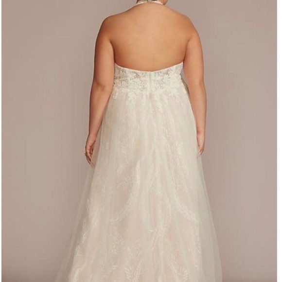 NEW & NEVER WORN David’s Bridal Wedding Dress Style WG4071, Ivory/Stone, Size 18 - Picture 2 of 10